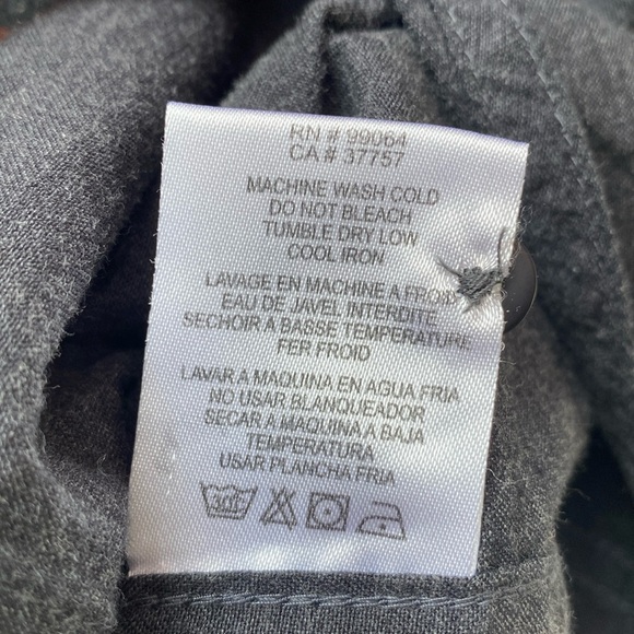 RVCA Buttons Up 100% Cotton Slim Fit Charcoal Black Gray Men's Shirt Size XS ! - Picture 7 of 11